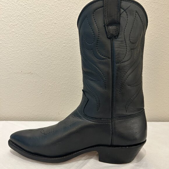 Vintage Stewart Boot Co. Men’s Cowboy Boots – Size 11.5D – Black Leather Western - Picture 3 of 7